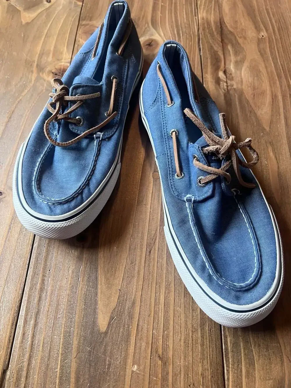 Sperry Top-Sider Bahama II Blue Canvas Boat Shoes Sneakers